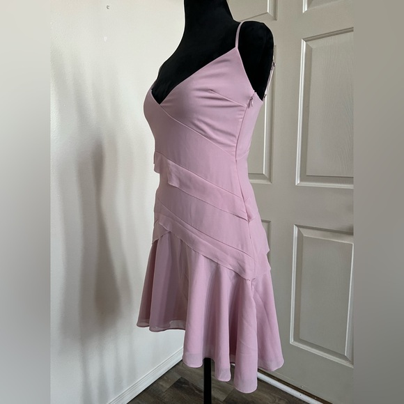 Oh Polly pink fairy Adelina asymmetrical mini dress - Picture 2 of 5